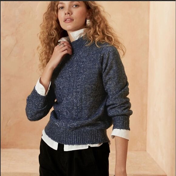 Banana Republic Sweaters - Banana Republic Cozy Cable Mock-Neck Sweater